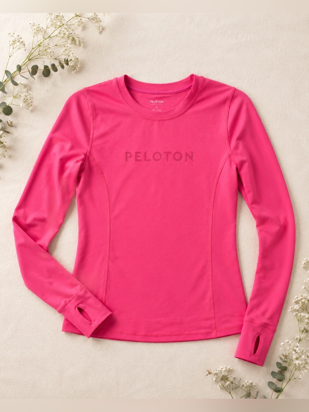 Peloton Cadent Performance Long Sleeve Top | Hot Pink Athletic Shirt